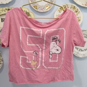 Pink Off the Shoulder Tee